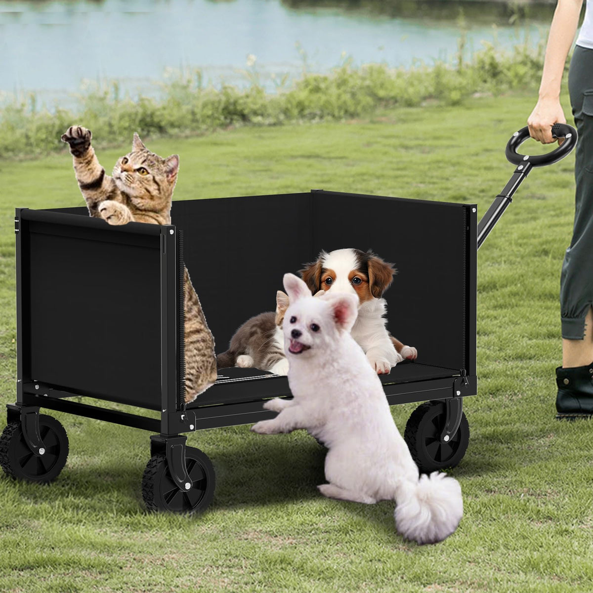 Foldable Heavy Duty Utility Wagon Cart with Wheels M7181