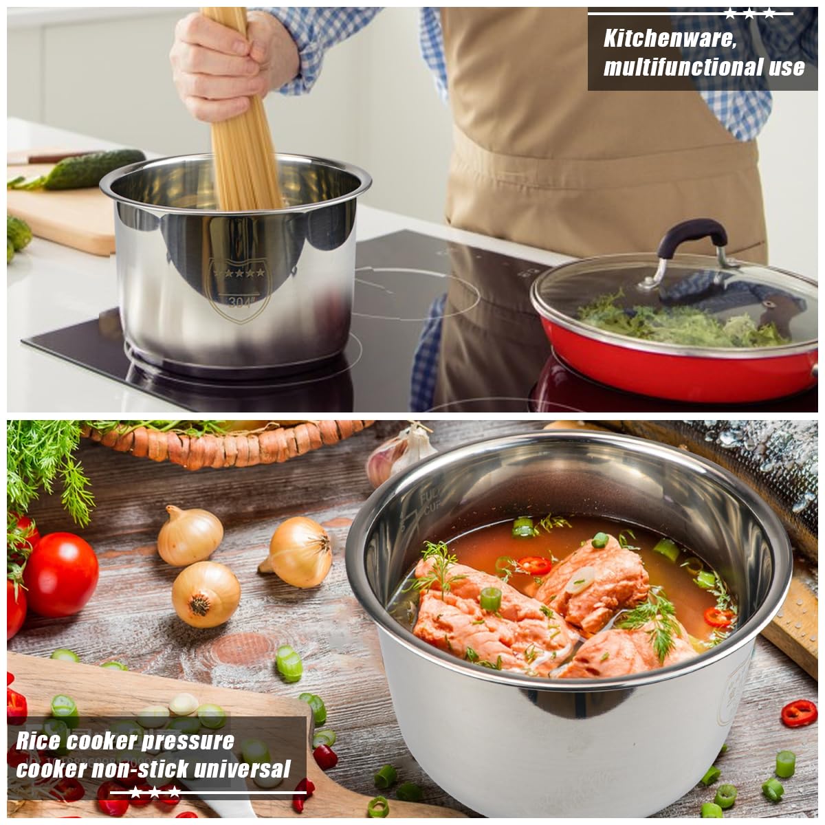 3L Stainless Steel Rice Cooker Inner Pot Replacement G476