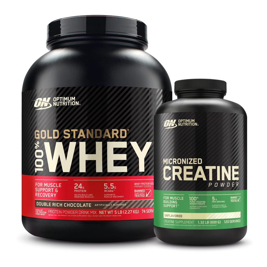 Double Rich Chocolate Whey Protein Powder with Unflavored Creatine Monohydrate P52441