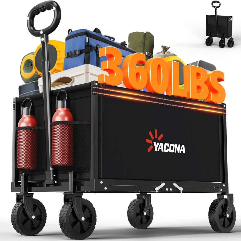 Foldable Heavy Duty Utility Wagon Cart with Wheels M7181