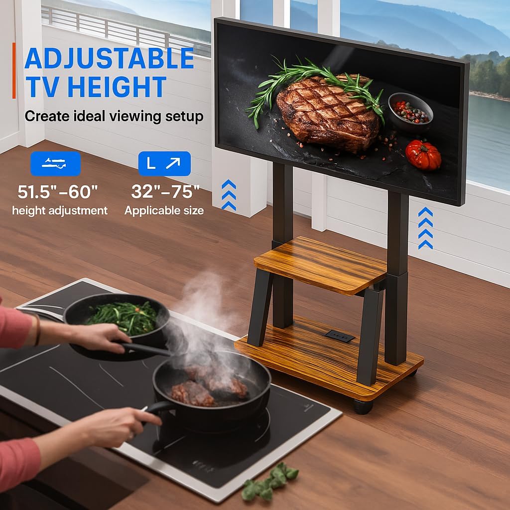 Rolling TV Stand for 32-80 Inch TVs V760