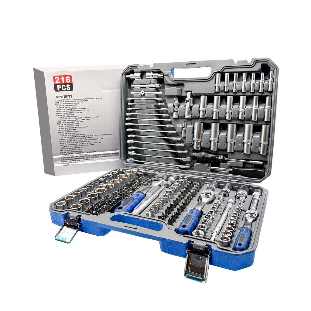 216 Pc Ratchet Socket Wrench Set N131