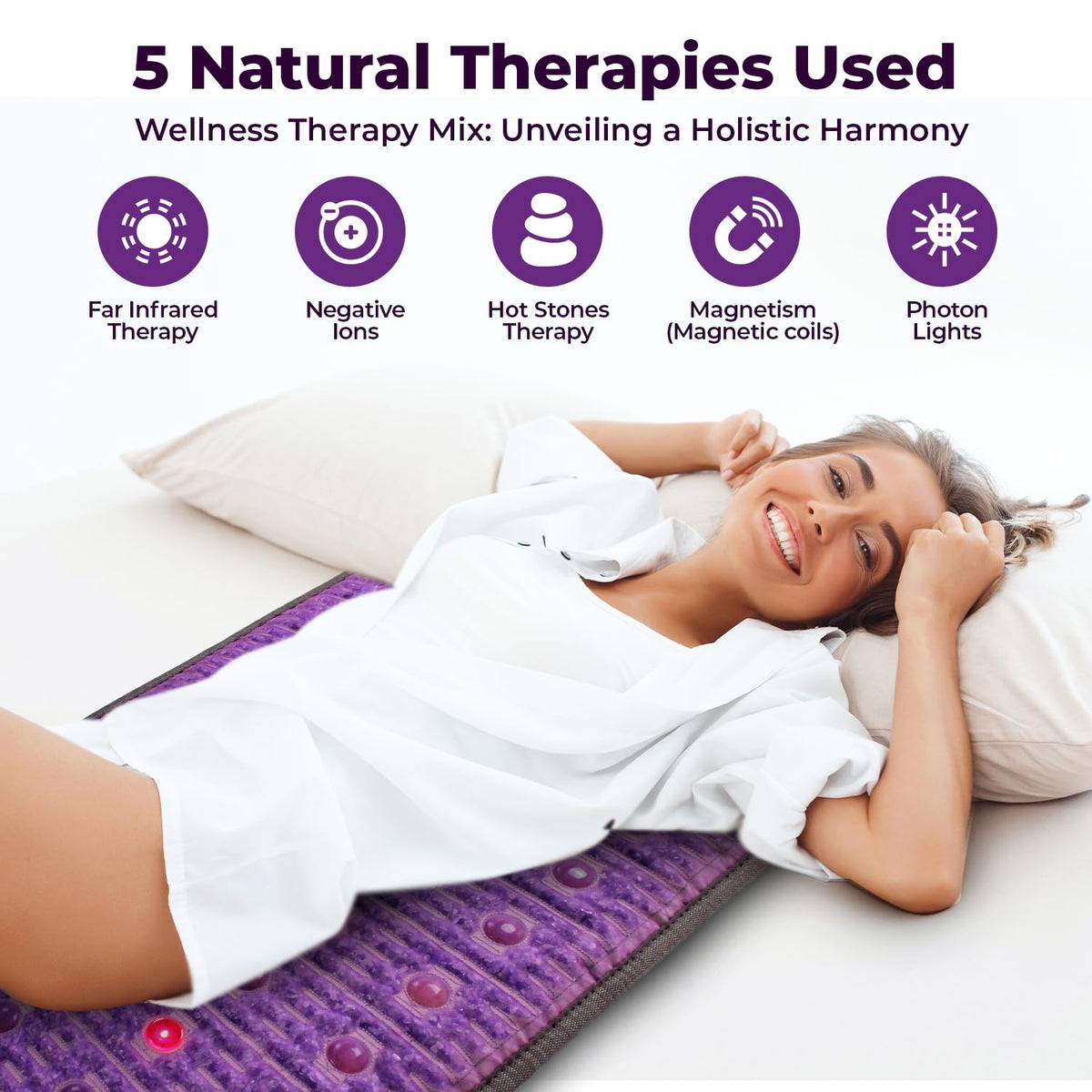 Far Infrared Amethyst Heating Pad Mini 32" L x 20"W U831442