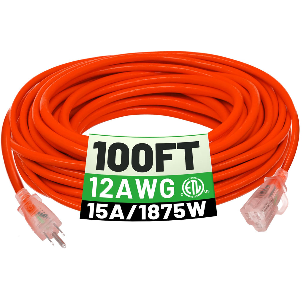 100 FT 12/3 Outdoor Extension Cord Waterproof V966745