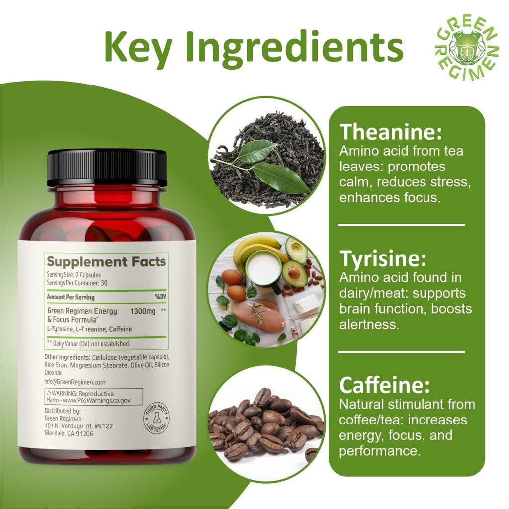 Vegan Non-GMO Energy & Focus Capsules F5718