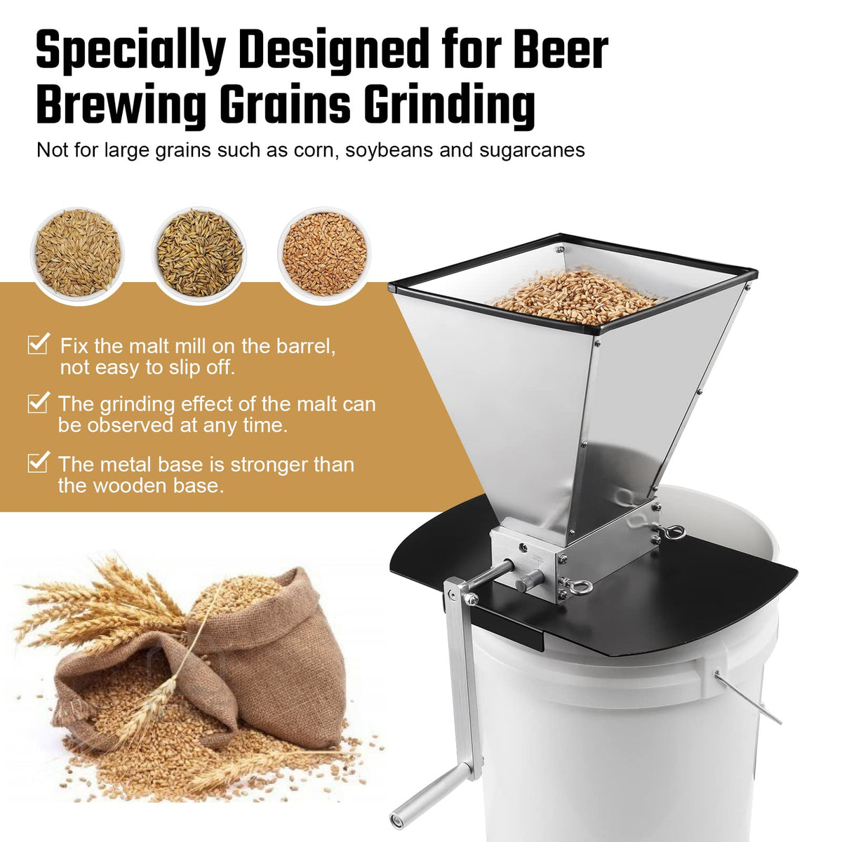 Manual Grain Mill with Stainless Steel Roller P172