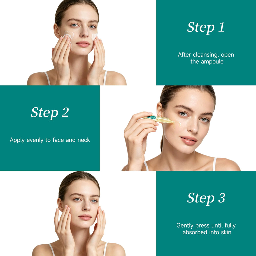 Anti-Aging Face Oil Serum Ampoules with Squalane, Camellia, Jojoba & Meadowfoam Seed Oil, 1ml x 30 G2354