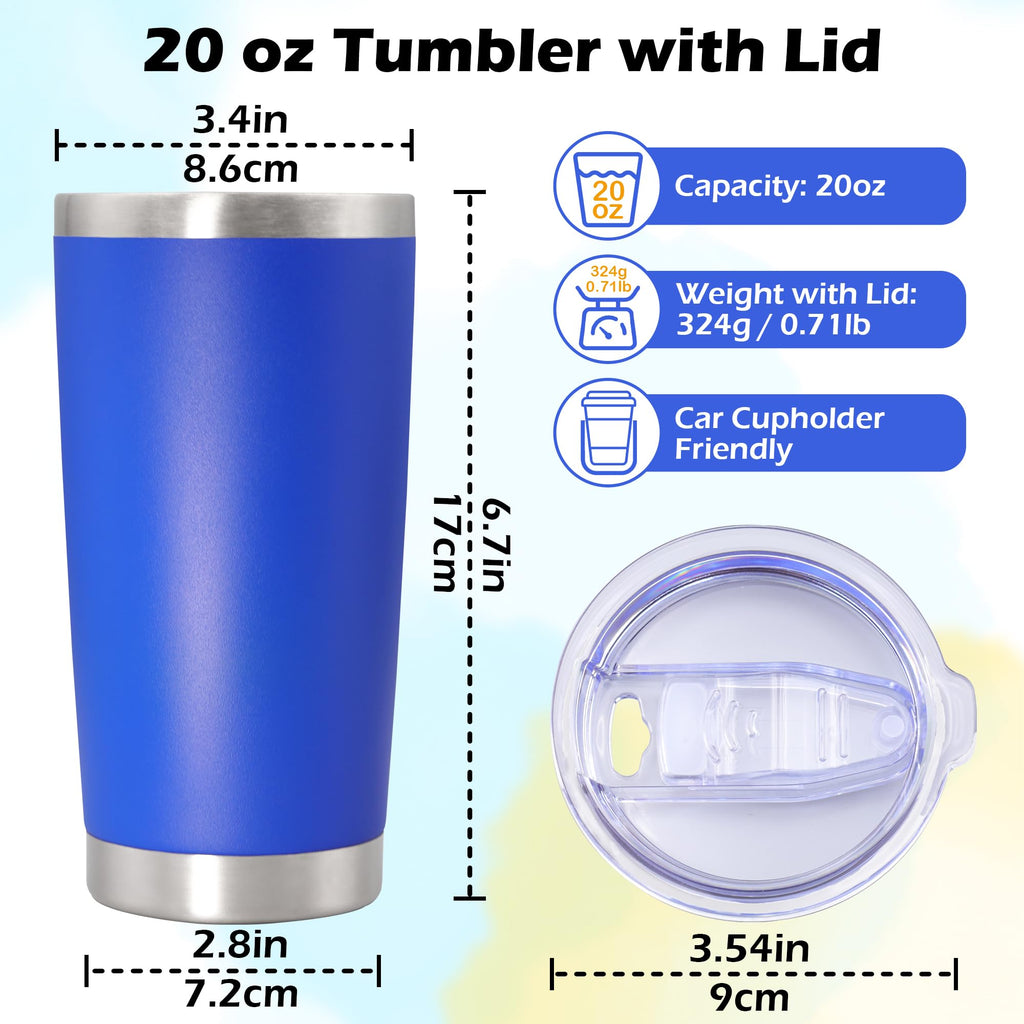 20oz Insulated Tumbler with Lid Dark Blue O2736