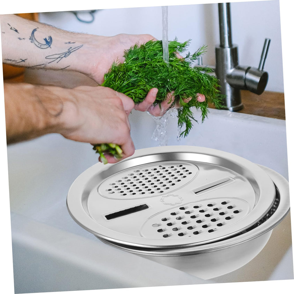 Metal Vegetable Washing Basket Strainer Bowl U54301