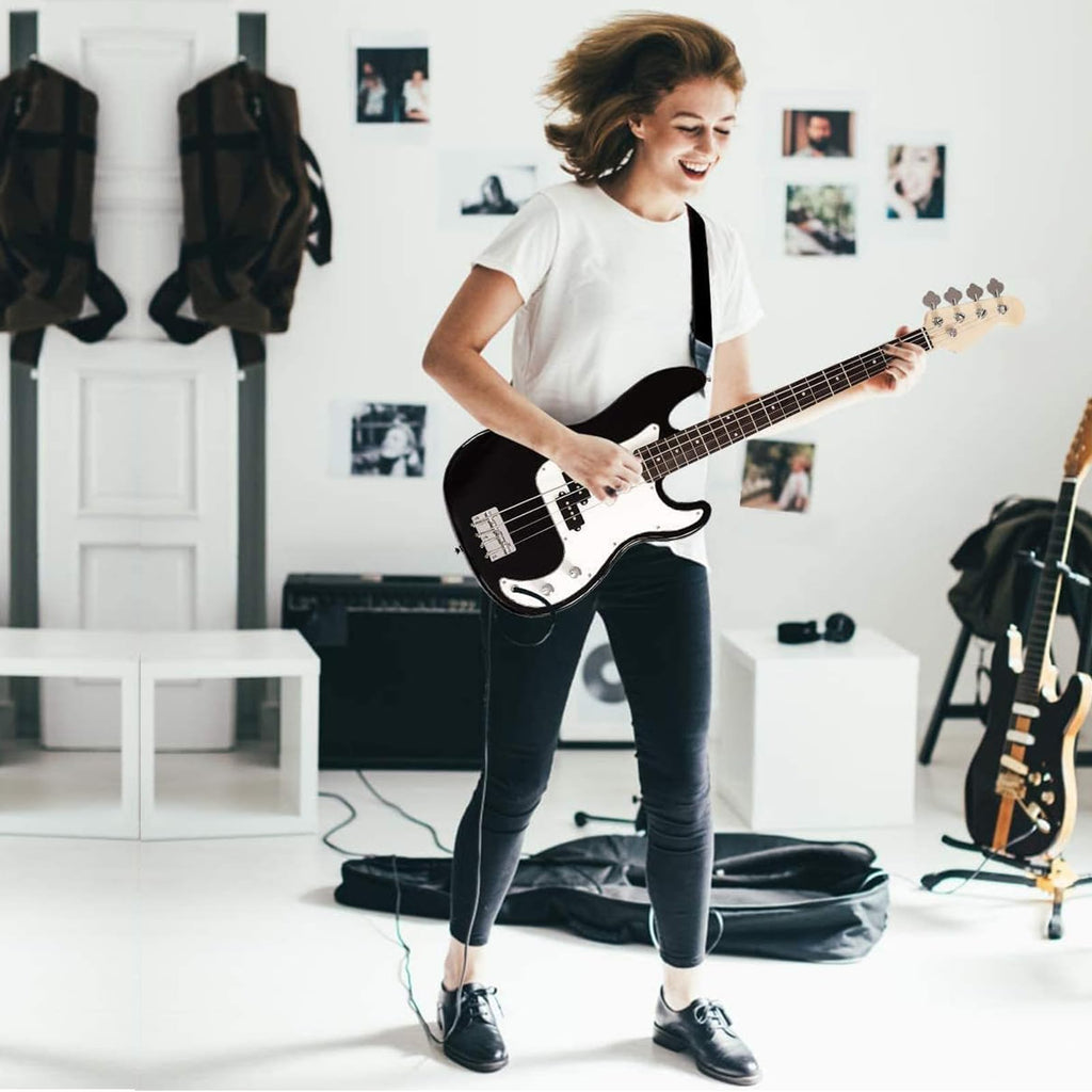 Full Size 4 String Electric Bass Guitar with Bag R18232