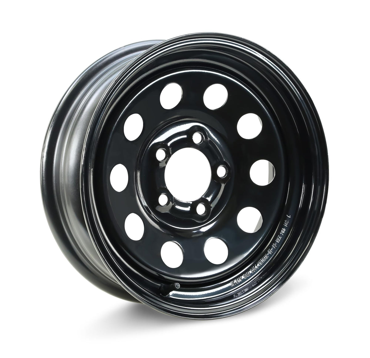 15 x 5 Trailer Wheel 5 Lug on 5" Bolt Pattern Black Q163349