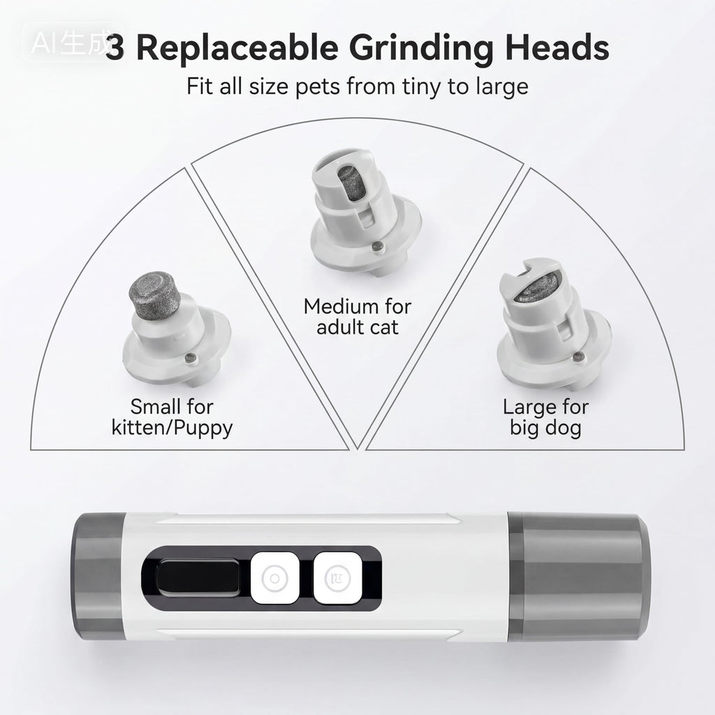 3-Speed Dog & Cat Nail Grinder with LED Light X652