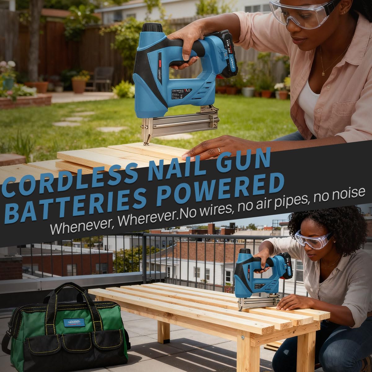 2-in-1 Cordless Nail Gun with Angle Grinder G26482