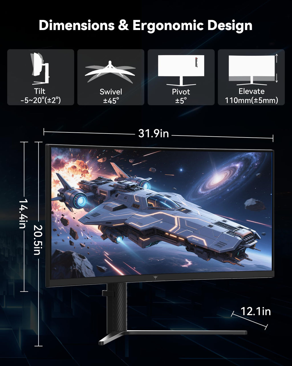 34 Inch Ultrawide Curved Gaming Monitor Z386
