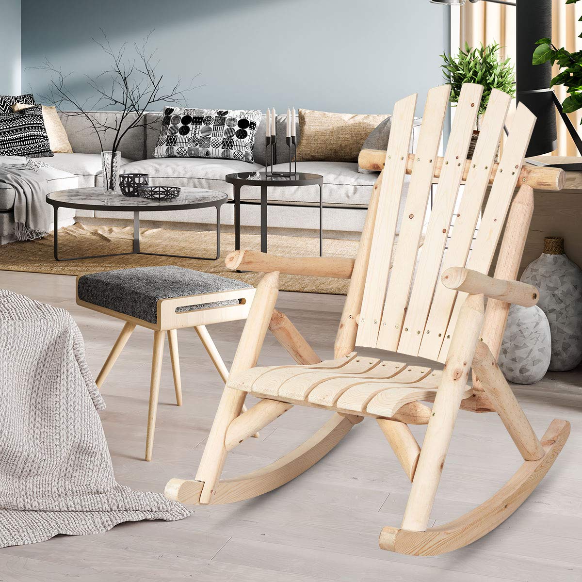 Log Rocking Chair Set C383428
