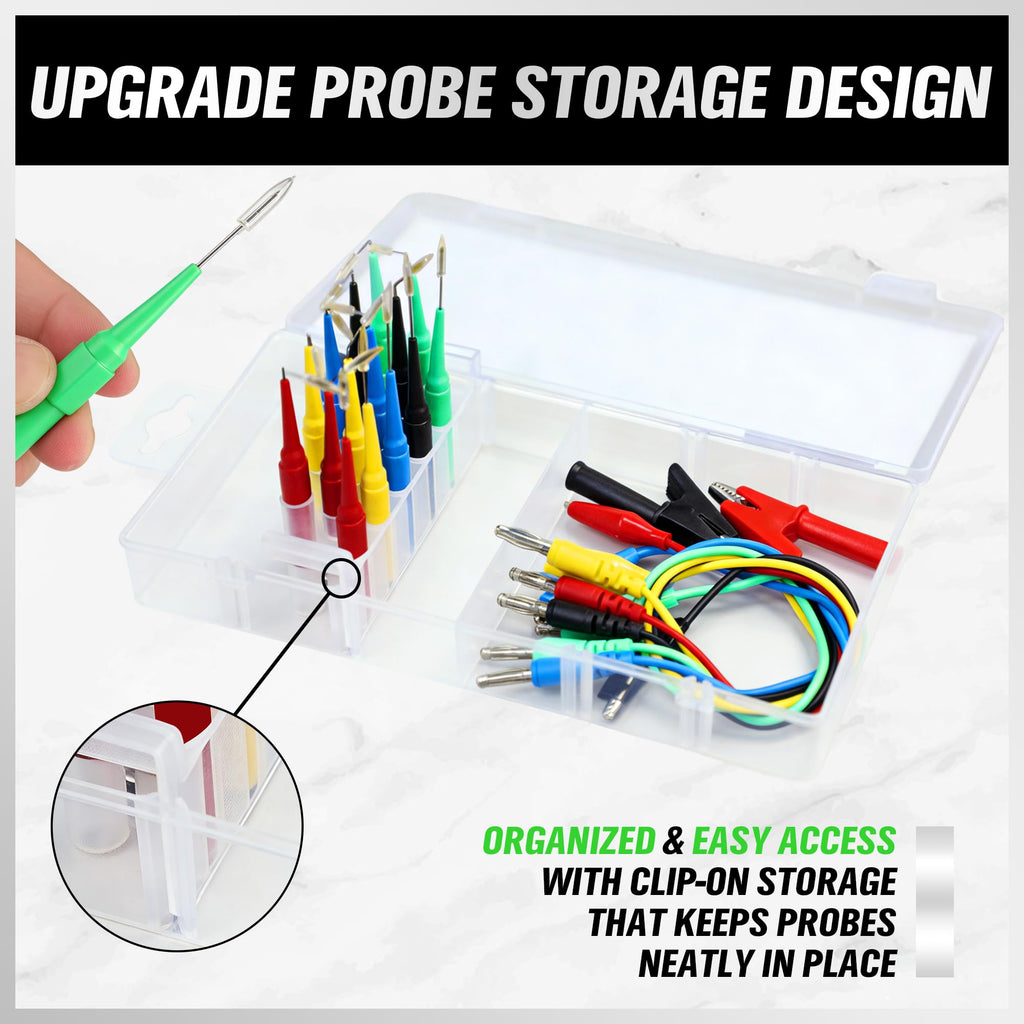 22-Piece Back Probe Kit with Test Leads and Alligator Clips Q913