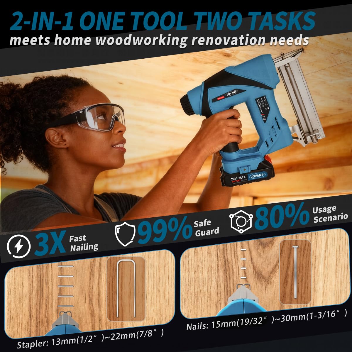 2-in-1 Cordless Nail Gun with Angle Grinder G26482