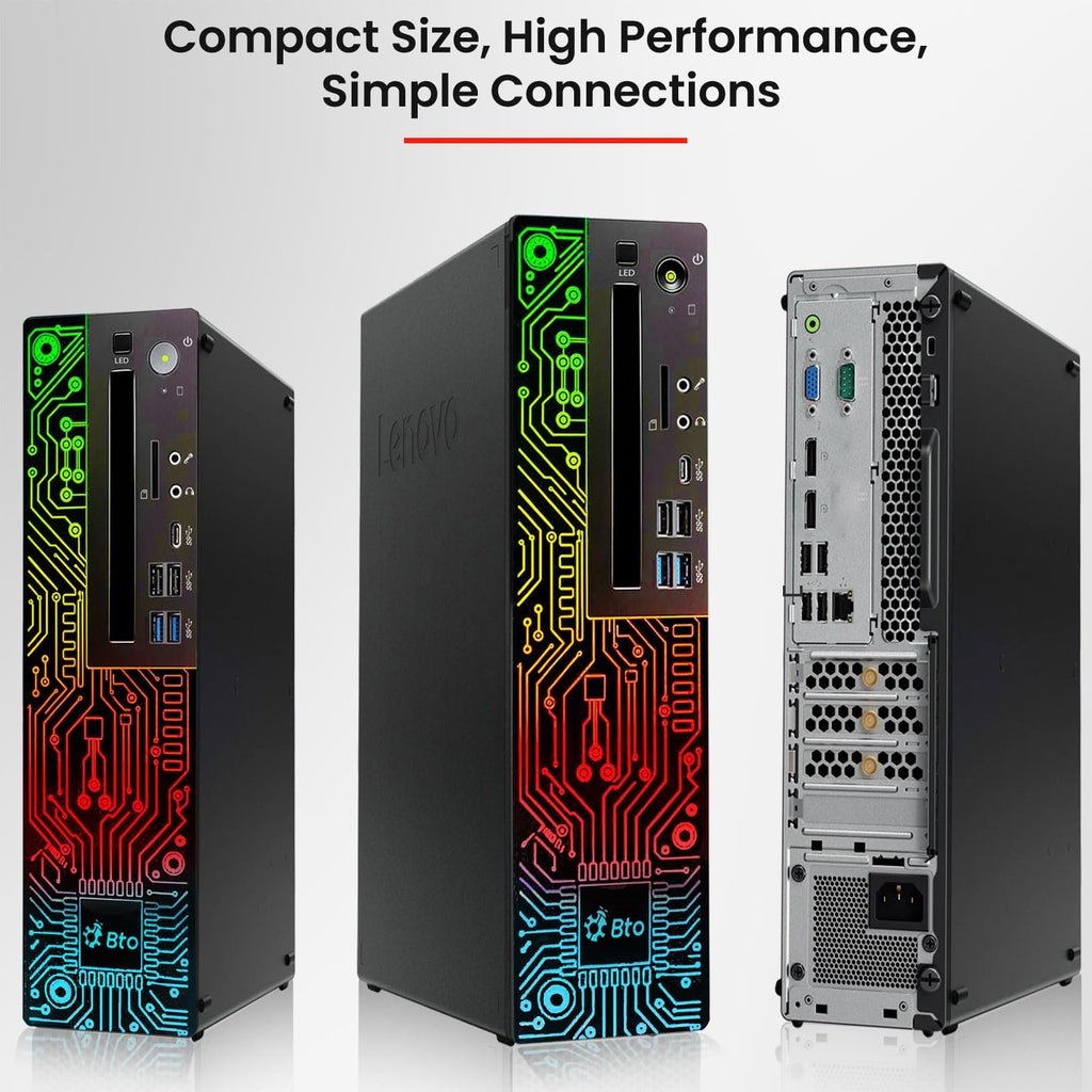 RGB Gaming Desktop PC Intel i5 16GB Ram 512GB SSD GeForce GT 1030 Windows 11 Pro D9748