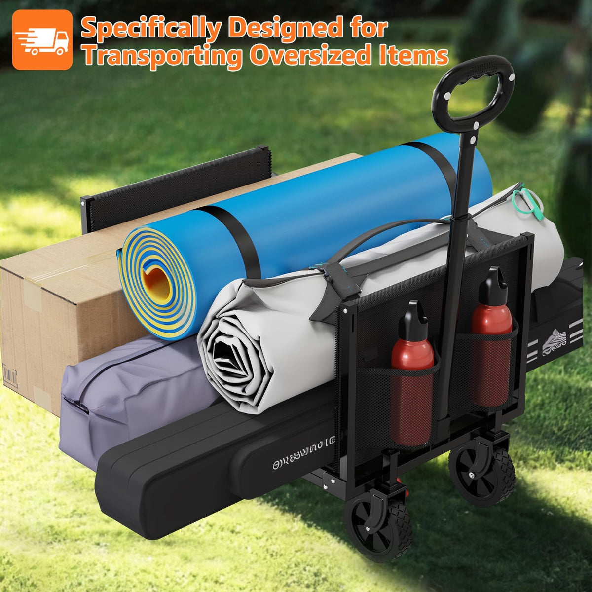 Foldable Heavy Duty Utility Wagon Cart with Wheels M7181