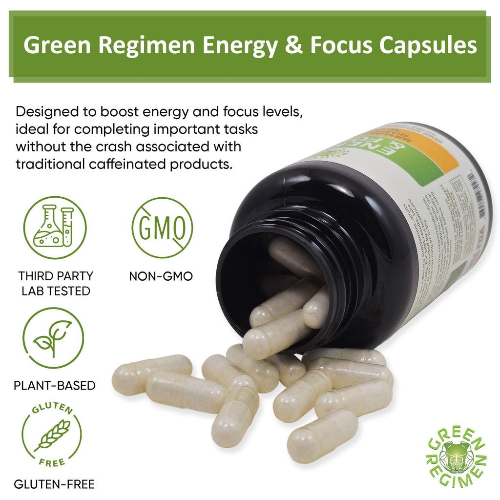 Vegan Non-GMO Energy & Focus Capsules F5718
