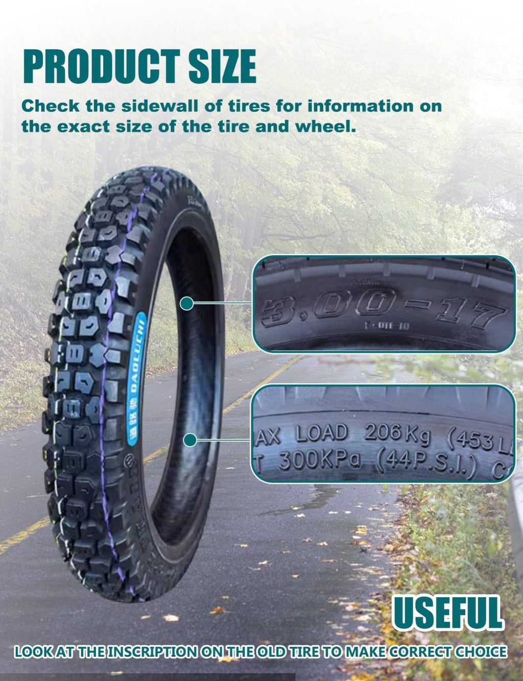 3.00-17 Scooter Tire V447