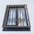 Lockable Folding Aluminum Window Safety Guards, Adjustable Width 24-36 Inch, Black Z17561