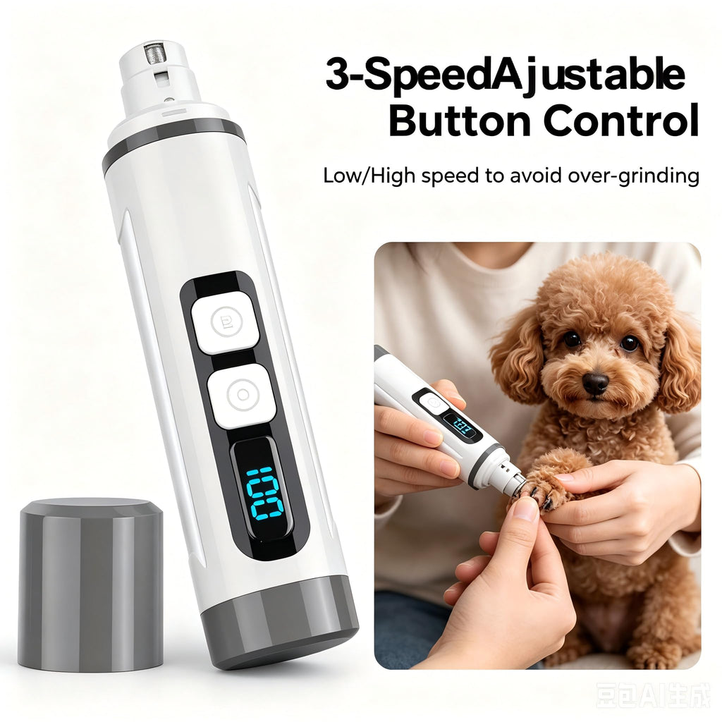 3-Speed Dog & Cat Nail Grinder with LED Light X652
