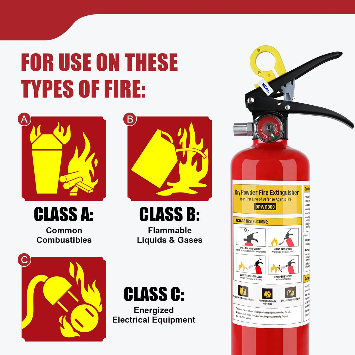 2.5 lb ABC Dry Chemical Fire Extinguishers L264127