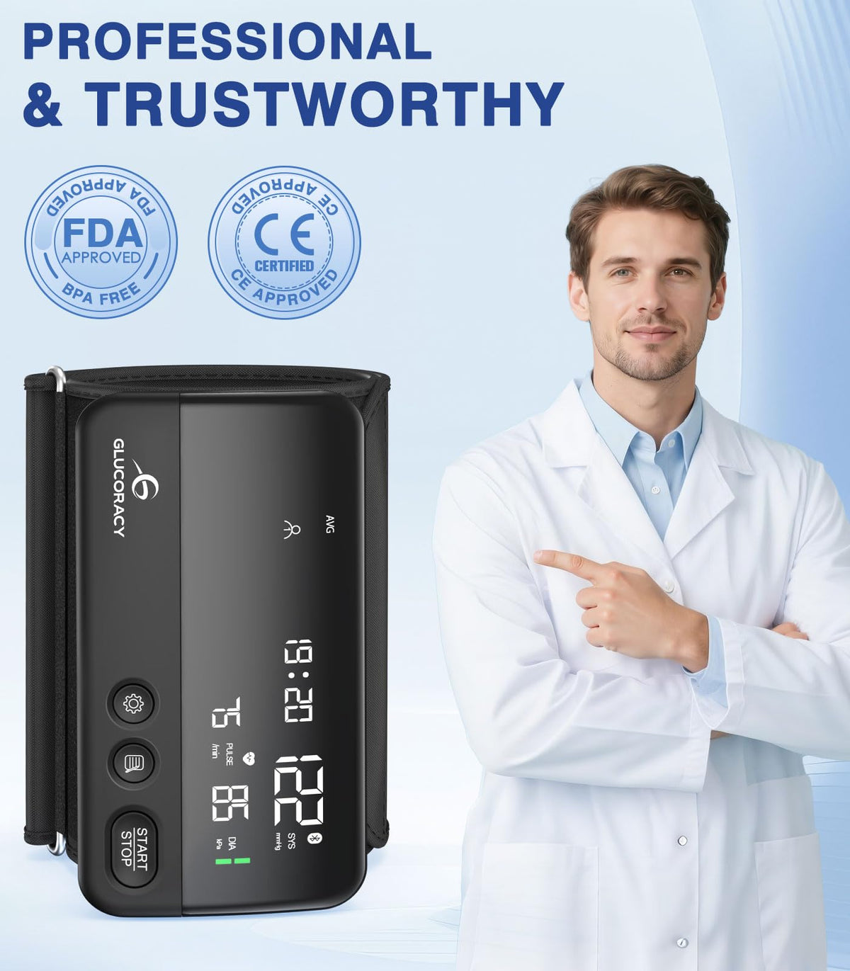 Upper Arm Blood Pressure Monitor with 8.6"-16.5" BP Cuff M7986