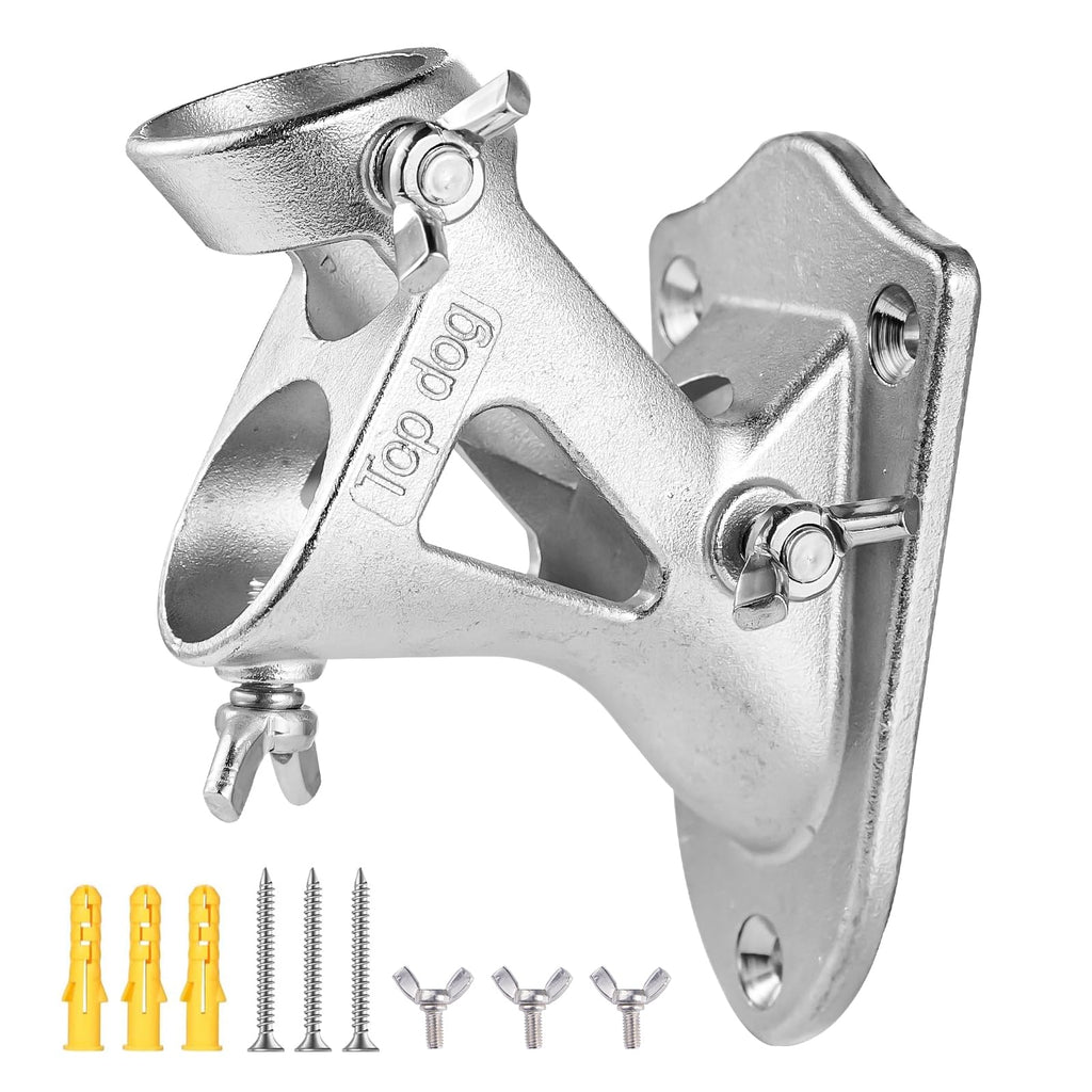 304 Stainless Steel Adjustable Wall Mount Flag Pole Holder Bracket J30532