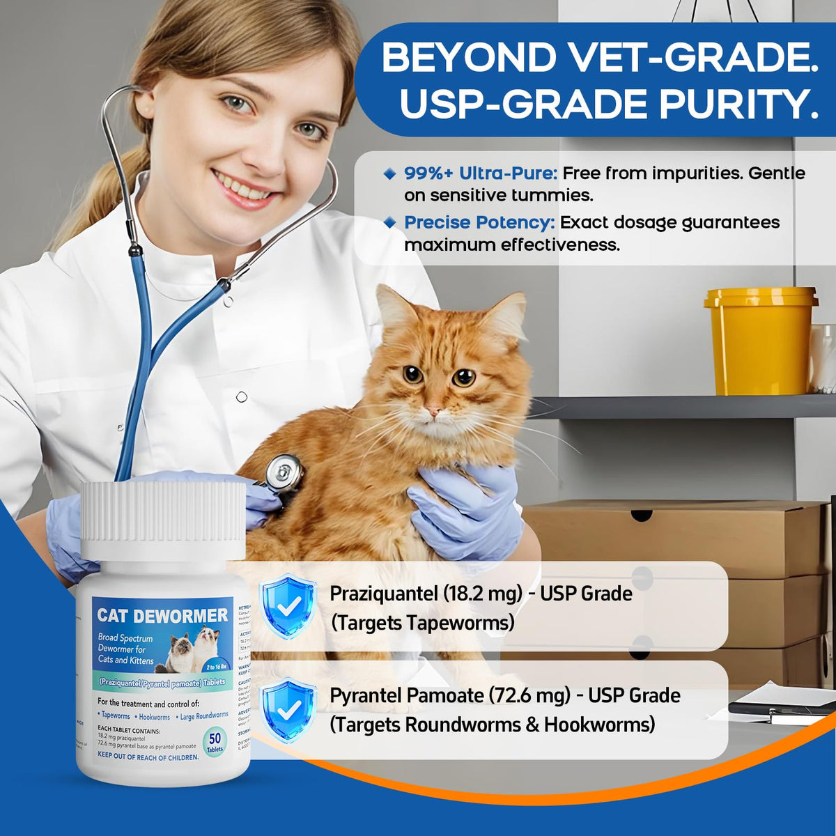 Cat Dewormer All Worms Broad Spectrum K9752