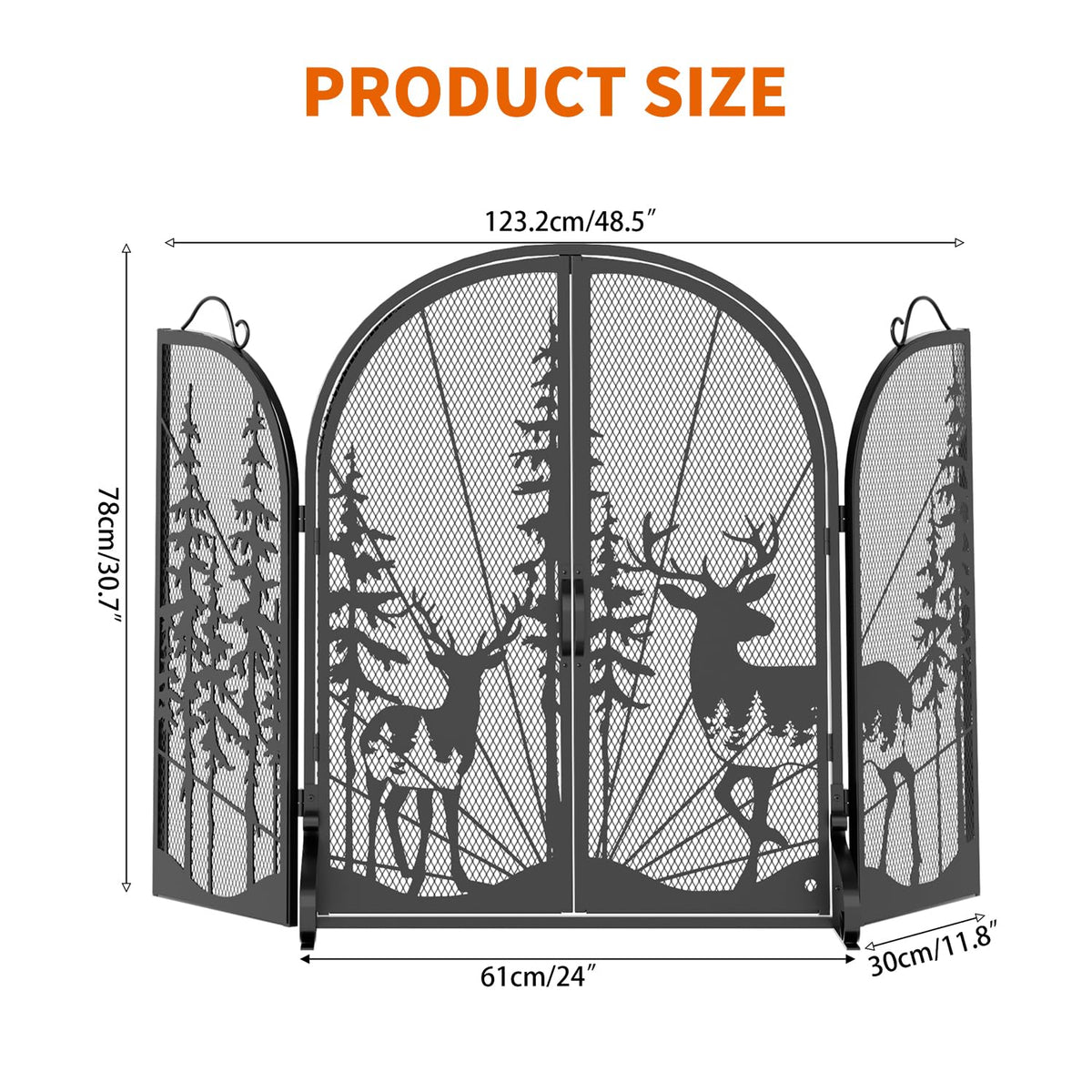 Fireplace Screen with Doors E976