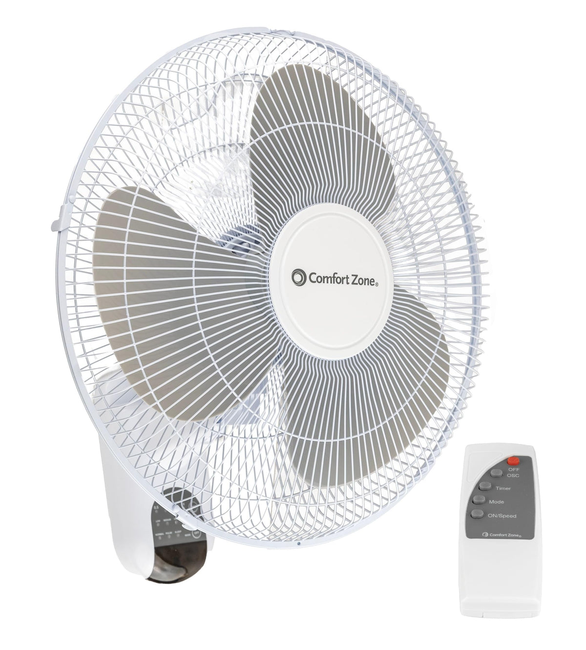 16 inch 3 Speed Oscillating Wall Mount Fan with Remote Control E254968