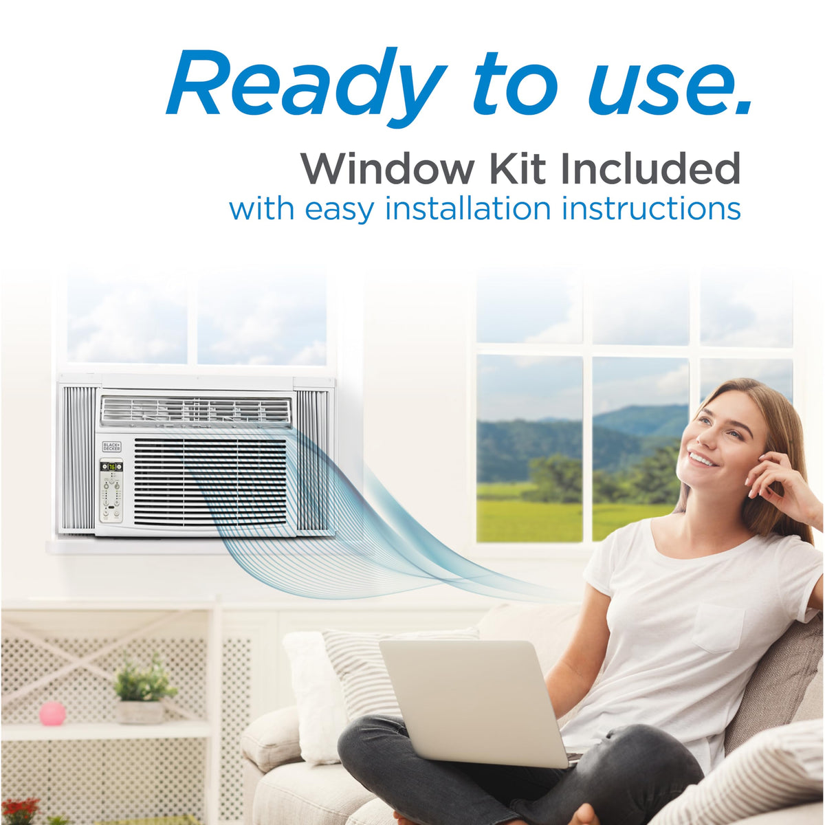 10000 BTU White Window Air Conditioner Q81362