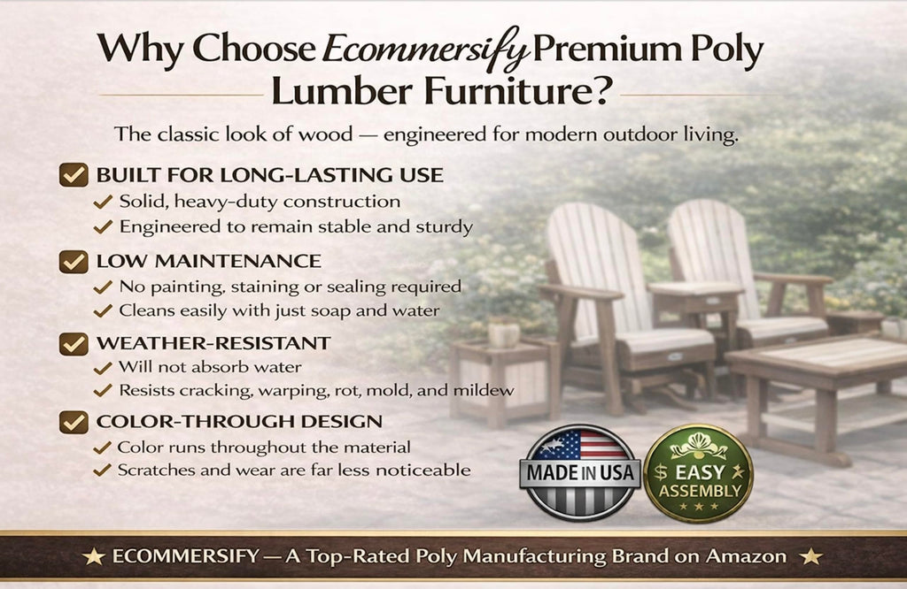 2FT All-Weather Poly Lumber Outdoor Glider Chair I955370