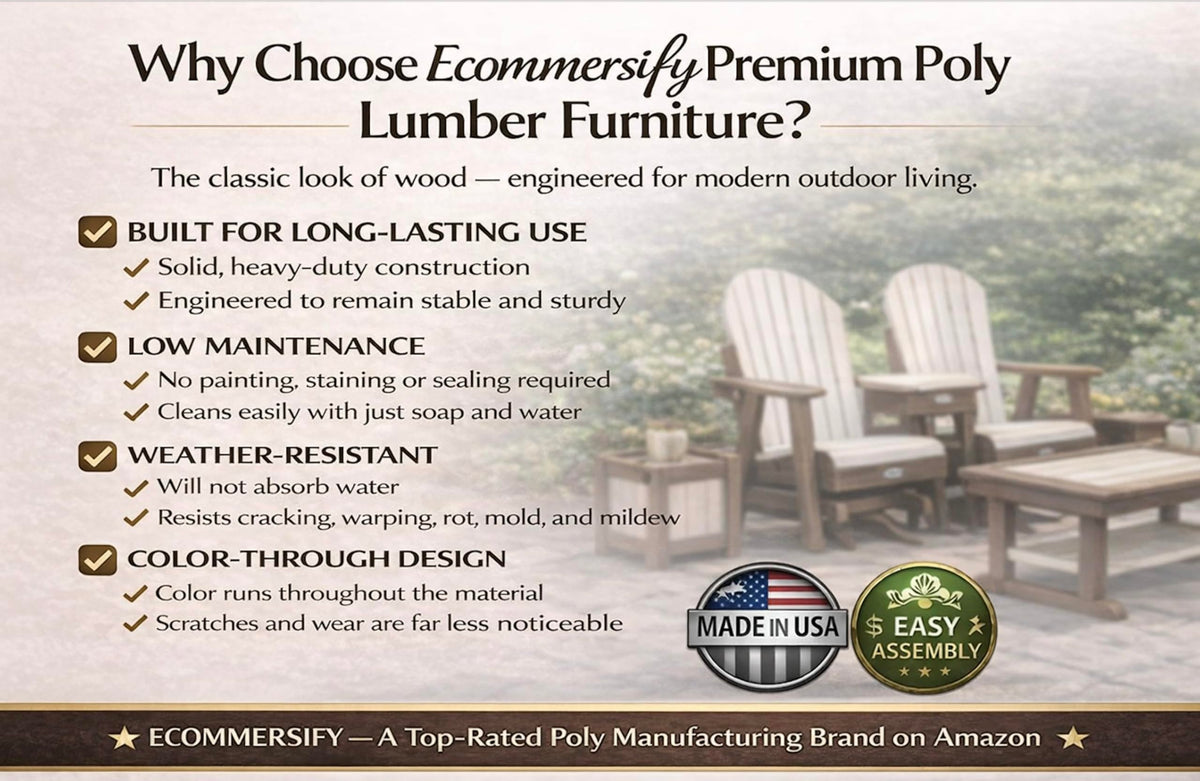 2FT All-Weather Poly Lumber Outdoor Glider Chair I955370