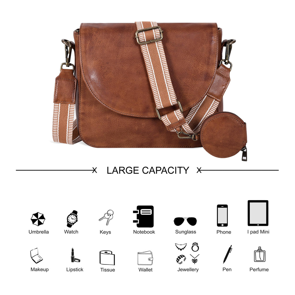Genuine Leather Crossbody Bag Y25547