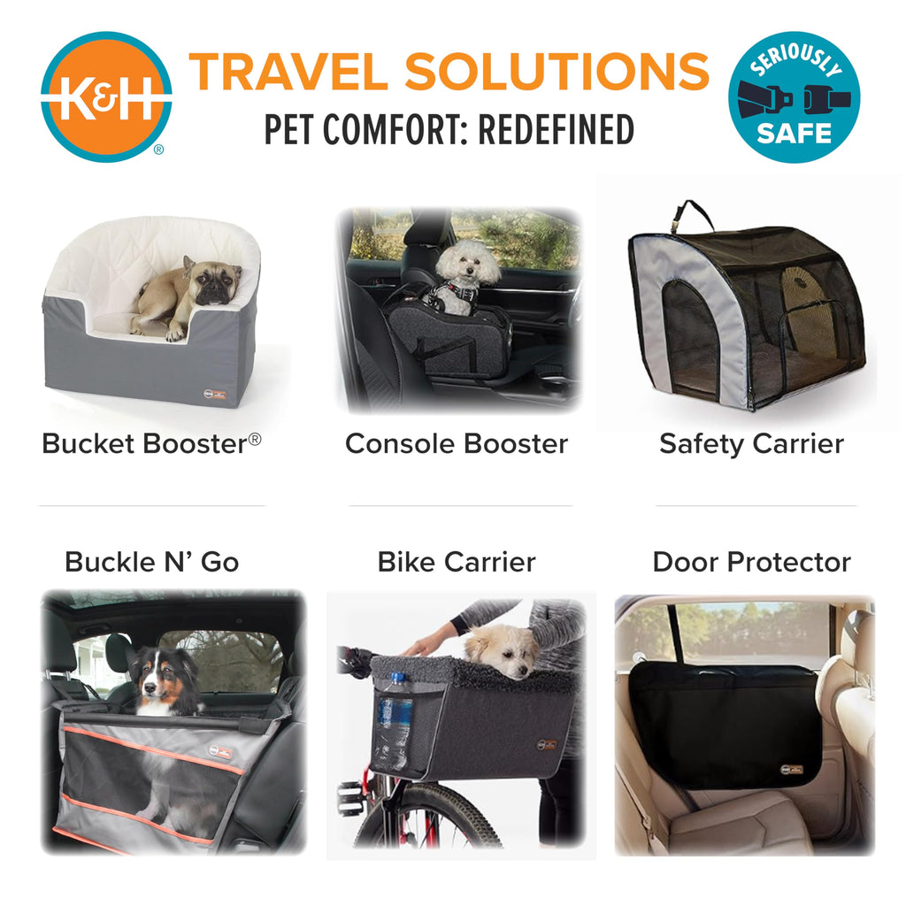 Dog Car Seat, Medium, Gray/Black B76901