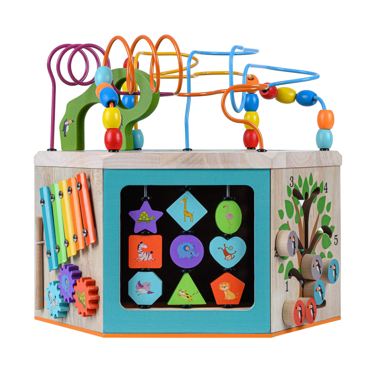 Wooden Activity Cube Station O410