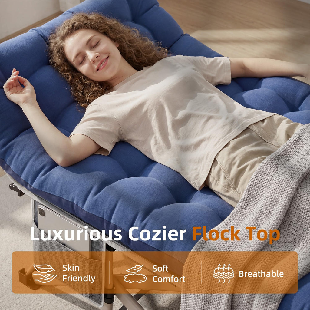 Heavy Duty 2 Pack Folding Camping Cot with Carry Bag A113889