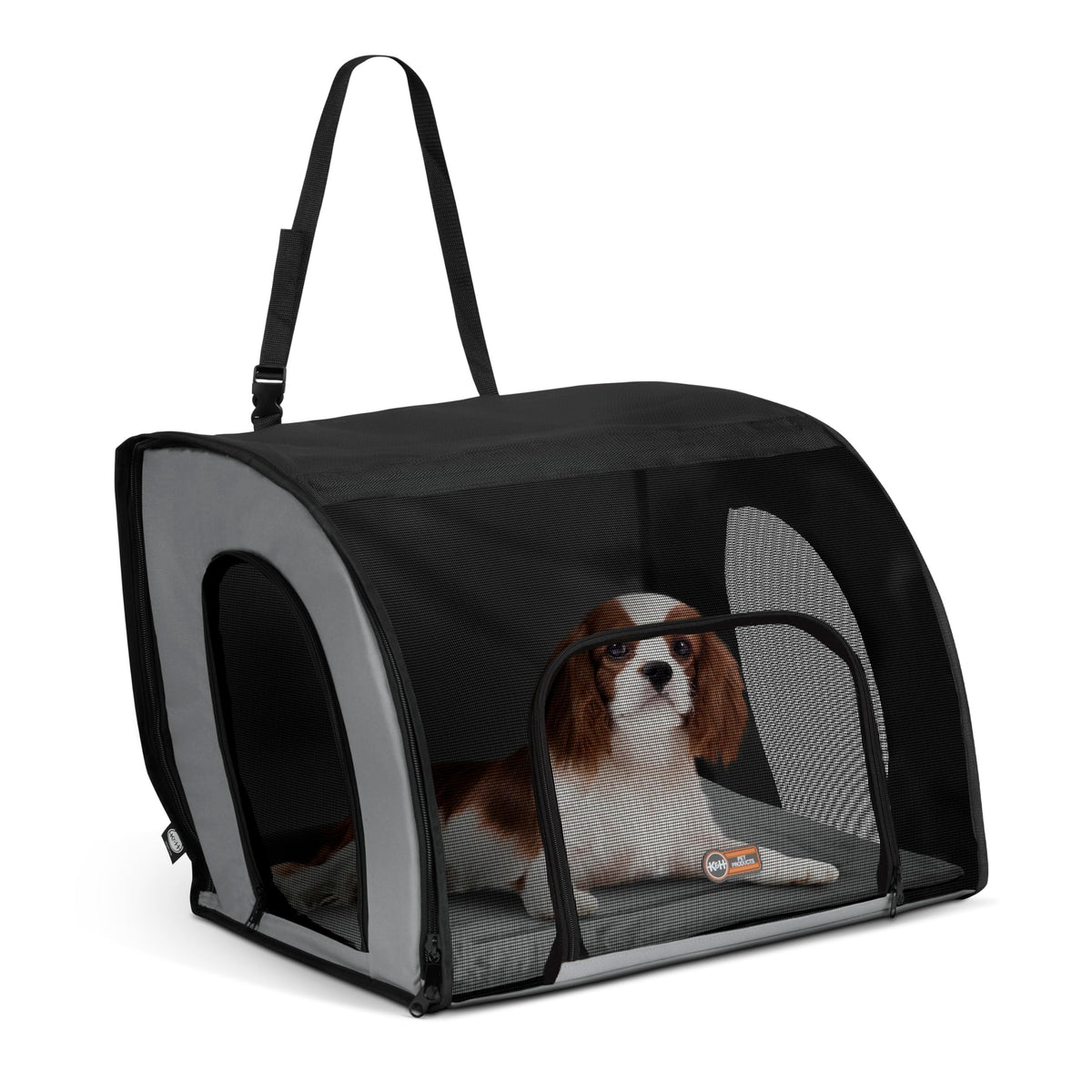 Dog Car Seat, Medium, Gray/Black B76901