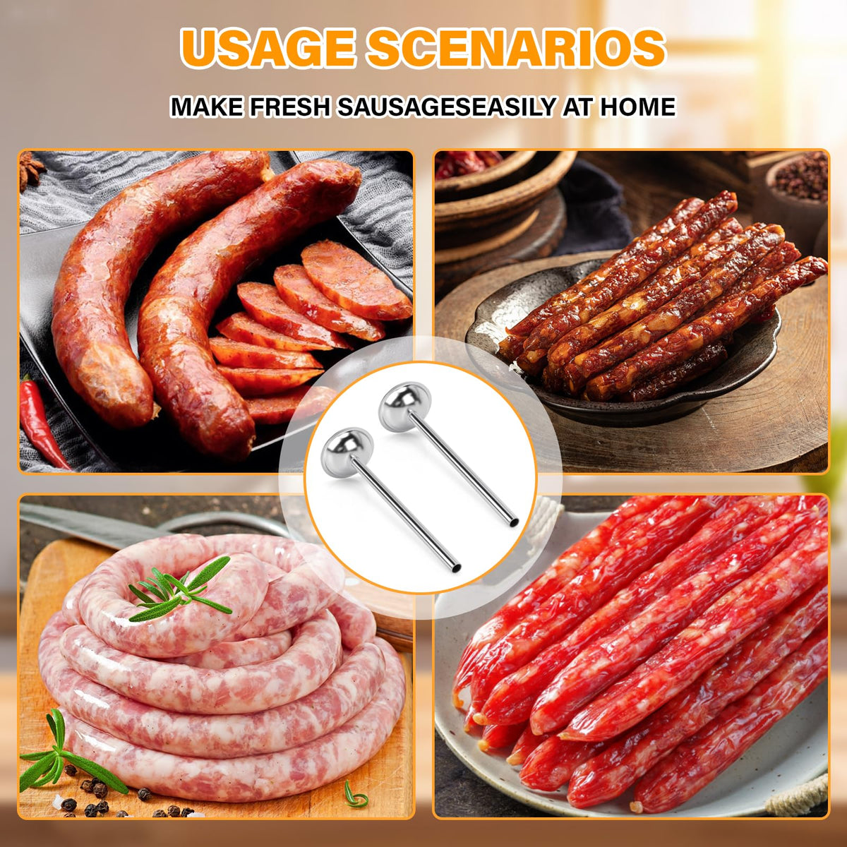 2 Pack 10mm Sausage Stuffer Tubes C75069