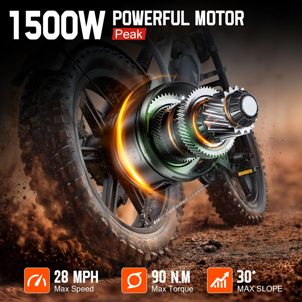 48V 15/25Ah Battery 2000W Peak Motor Electric Bike T3825