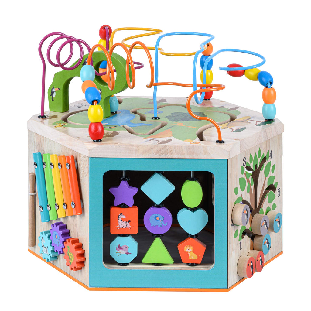 Wooden Activity Cube Station O410