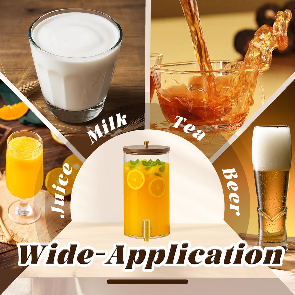 1.5 Gallon Glass Beverage Dispenser with Stand O432
