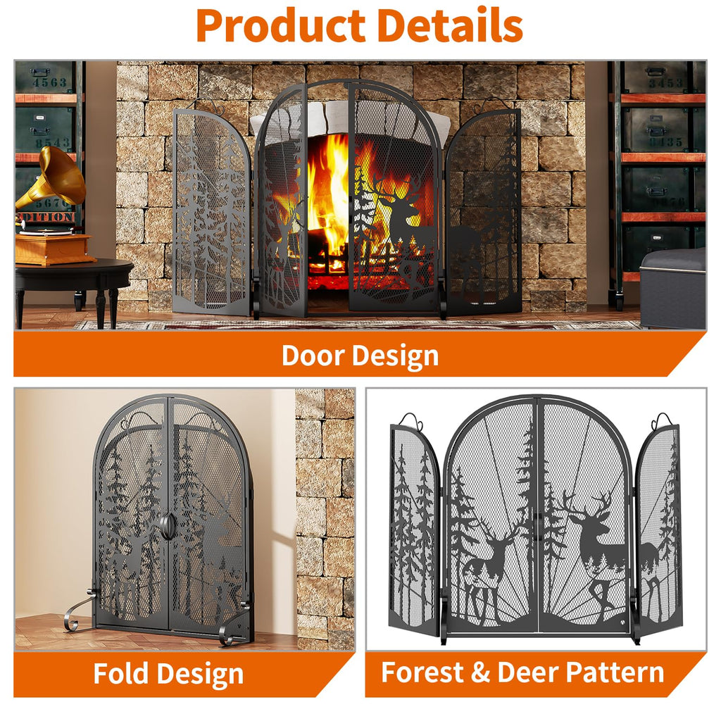 Fireplace Screen with Doors E976