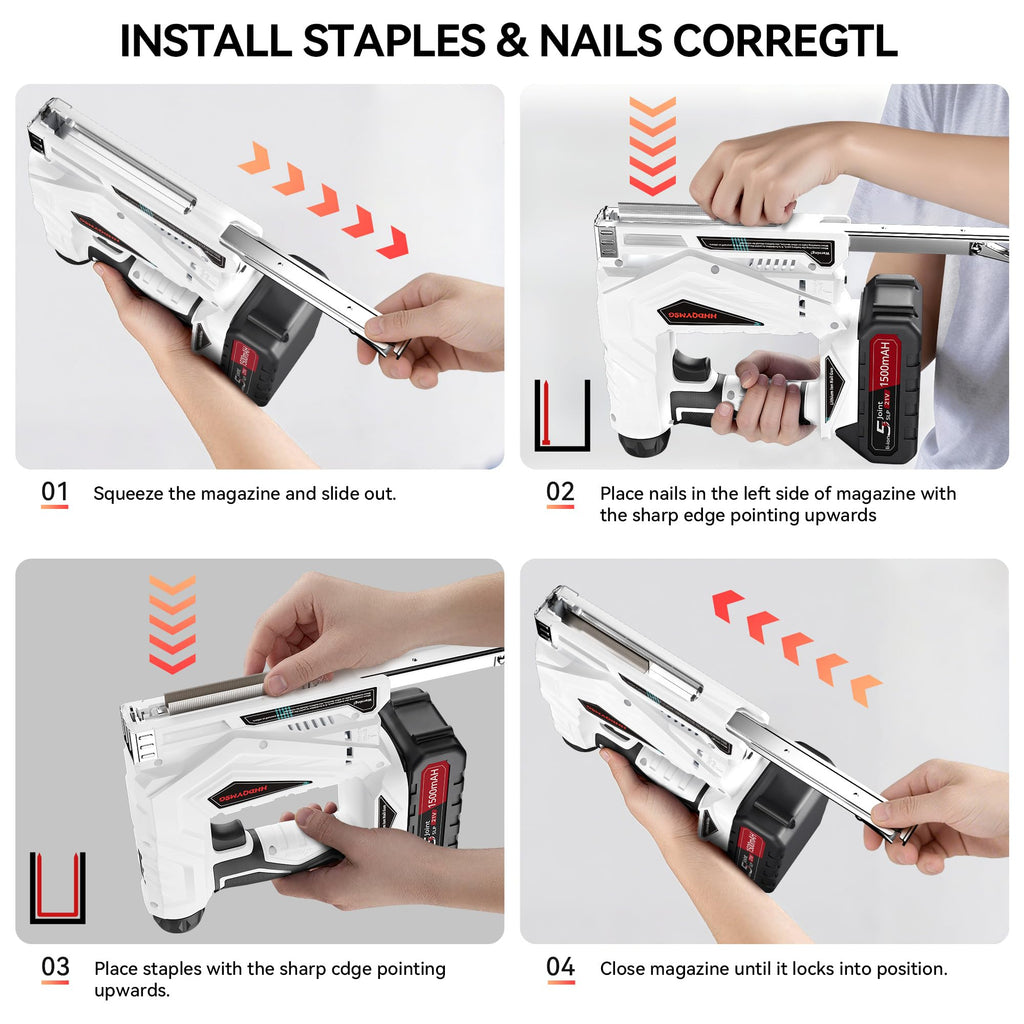 Cordless Brad Nailer Stapler with Battery F601659