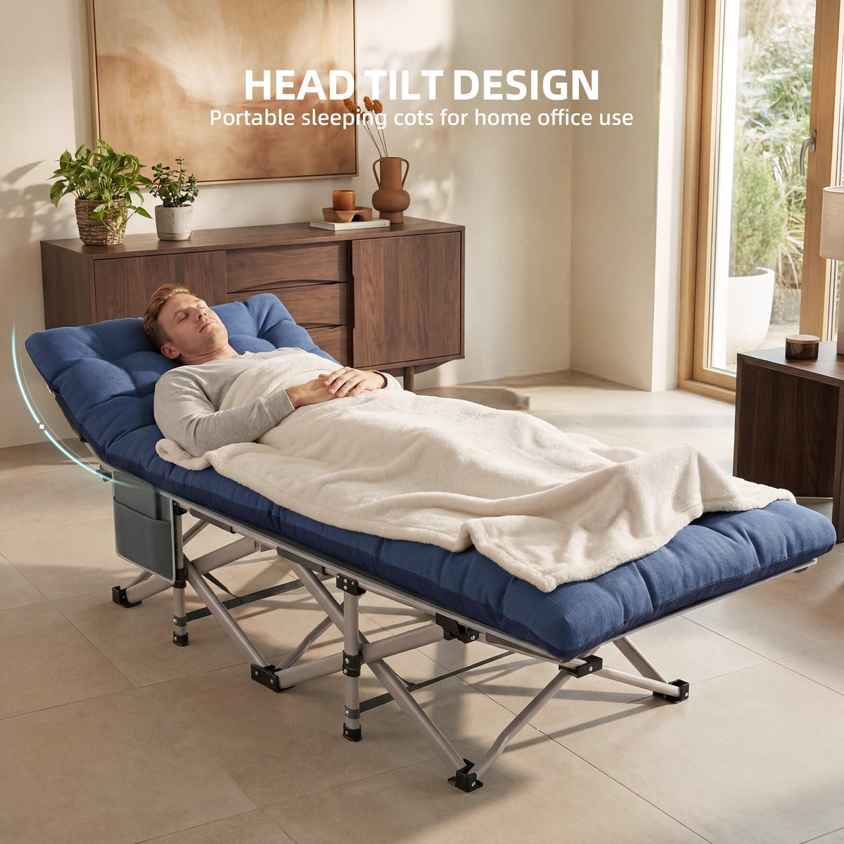 Heavy Duty 2 Pack Folding Camping Cot with Carry Bag A113889