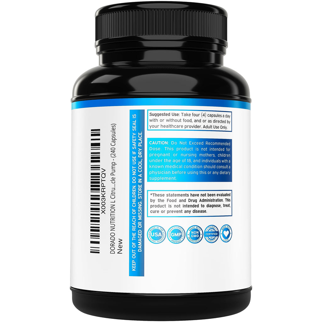 L Citrulline 3000mg & L Arginine Nitric Oxide Supplement 120 Count E2139