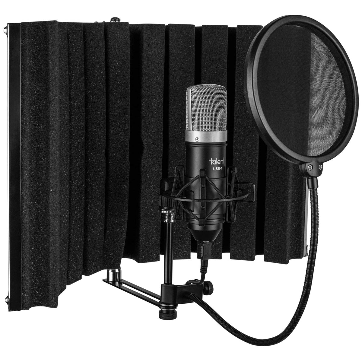 USB Condenser Microphone with Shock Mount and Pop Filter W6460